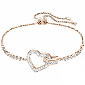 Bransoletka SWAROVSKI • Lovely Bracelet, White, Rose gold plating 5368541 