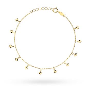 Bransoletka złota wiszące romby FUG2-B01144-585