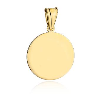 Zawieszka złota pełne kółko grawer gartis FUG6-Z00660-585