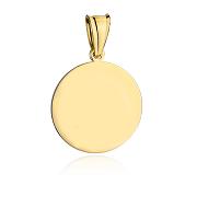 Zawieszka złota pełne kółko grawer gartis FUG6-Z00660-585
