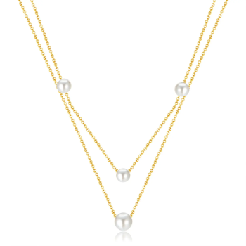 Naszyjnik stal szlachetna z perłami FUGTGN1137G