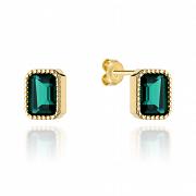 Kolczyki złote z zielonym kwarcem FUG7-21-K01386-2