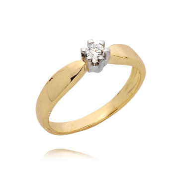 Pierścionek zaręczynowy z brylantem 