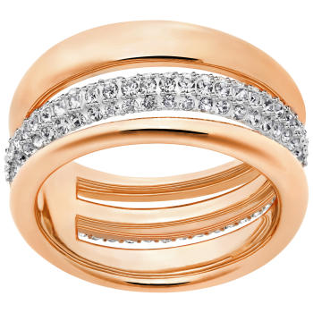 Pierścionek SWAROVSKI • Exact Ring, White, Rose Gold Plating  5194458 5221573