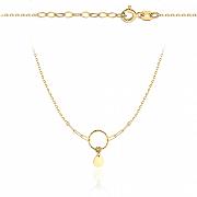 Naszyjnik złoty celebrytka pełne kółko na ringu FUG3-4-N00393-2