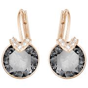 Kolczyki SWAROVSKI • Bella V Pierced Earrings, Gray, Rose 5299317 