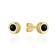 Kolczyki złote z czarnymi kamieniami FUG7-4-K00422-2