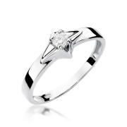 Pierścionek zaręczynowy z brylantem 0.10