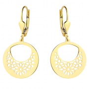 Kolczyki złote ażurowe kwiaty FUG7-4-K00655-2