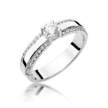 Pierścionek zaręczynowy z brylantami 0.45