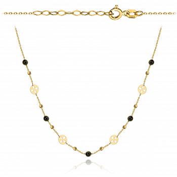 Naszyjnik złoty z ażurowymi kołami FUG3-4-CN00226-2