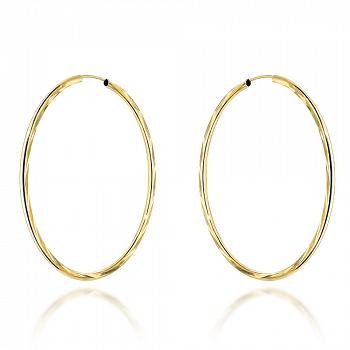 Kolczyki złote kółka diamentowane 5cm FUG7-33-K01543-2