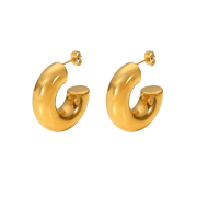 Kolczyki duże koła pozłacane FUGJDE201897