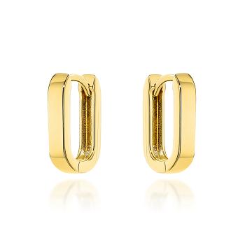 Kolczyki złote zaokrąglone prostokąty FUG7-K01743-585