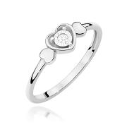 Pierścionek zaręczynowy z brylantem 0.03ct
