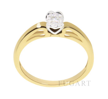 Pierścionek zaręczynowy z brylantami 1940