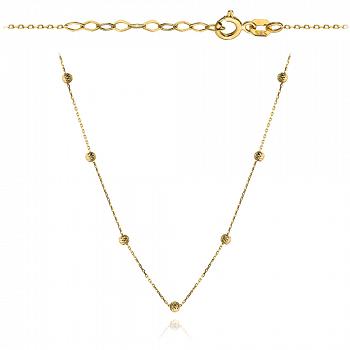 Naszyjnik złoty celebrytka diamentowane kuleczki FUG3-21-N00336-2