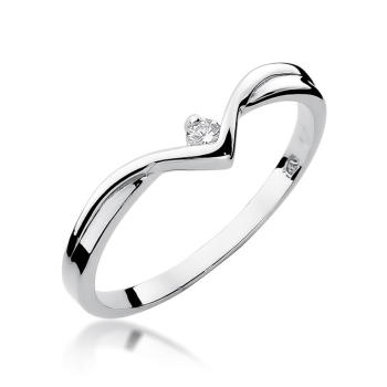 Pierścionek zaręczynowy z brylantem 0.04