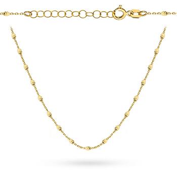 Naszyjnik złoty diamentowane owale FUG3-N00694-585