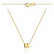 Naszyjnik złoty literka M FUG3-4-CN00242-2