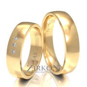 Obrączki ślubne klasyczne złote 5mm próba 585 półokrągłe • A5S