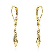 Kolczyki złote diamentowane romby na angielskim zapięciu FUG7-K01165-375