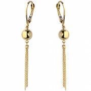 Kolczyki złote łańcuszki na kulce FUG7-17-K00733-2