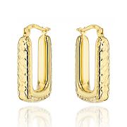 Kolczyki złote prostokątne diamentowane FUG7-17-K01614-2