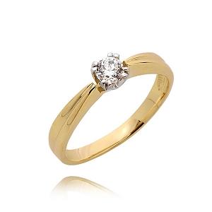 Pierścionek zaręczynowy z brylantem 