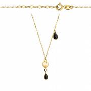 Naszyjnik celebrytka złota serce z kryształami FUG3-4-CN00043-2