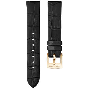 Pasek do zegarka Swarovski • HOURS LEATHER STR BLACK CROCO ROS 5301944 
