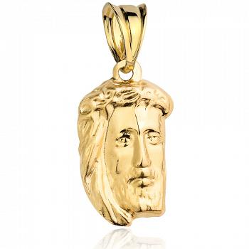 Medalik z żółtego złota wizerunek Pana Jezusa FUG5-9-M00120-2