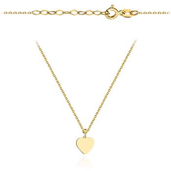 Naszyjnik złoty gładkie serce FUG3-N00591-375