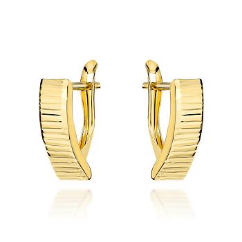 Kolczyki złote diamentowane na angielskim zapięciu FUG7-K01827-585