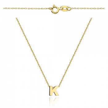 Naszyjnik złoty literka K FUG3-4-CN00240-2