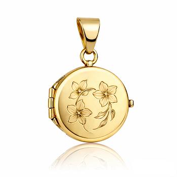 Okrągłe złote puzderko grawerowane różne wzory FUG6-13-Z00392-2