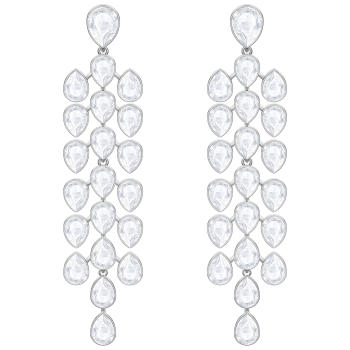 Kolczyki SWAROVSKI • Lake Pear Chandelier Pierced Earrings, White, Rhodium plating 5368249