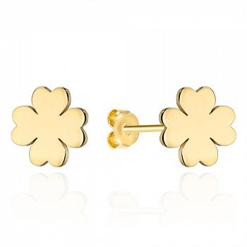 Kolczyki złote czterolistna koniczyna FUG7-34-K01511-2