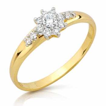 Pierścionek zaręczynowy z cyrkoniami P-1671