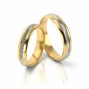 Obrączki ślubne złoto dwukolorowe 4,3mm próba 585 • FS3