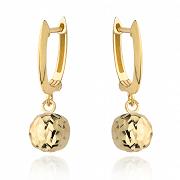 Kolczyki złote kulki diamentowane FUG7-17-K01058-2