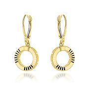 Kolczyki złote wiszące diamentowane kółka FUG7-17-K01650-2