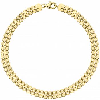 Bransoletka z żółtego złota małe prostokąty FUG2-4-B00590-2