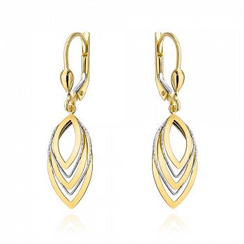 Kolczyki złote wiszące listki FUG7-17-K01488-2