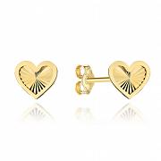 Kolczyki złote serca diamentowane FUG7-4-K01306-2