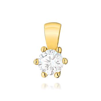 Zawieszka z żółtego złota z diamentem laboratoryjnym FZ222-585-LD0.30
