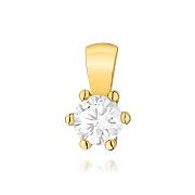 Zawieszka z żółtego złota z diamentem laboratoryjnym FZ222-585-LD0.30