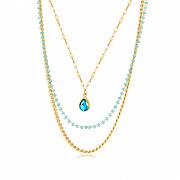 Naszyjnik warstwowy stal szlachetna FUGTGN1002