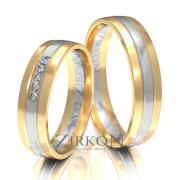 Obrączki ślubne złoto dwukolorowe 5mm próba 585 • X052