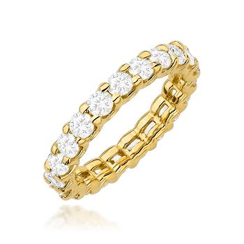 Pierścionek zaręczynowy z żółtego złota z brylantami